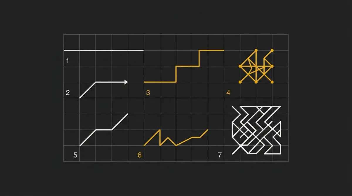 Comparison of email angles represented as variable line weight trajectories