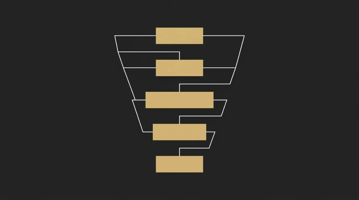 Conceptual structure of an email welcome flow connecting sender to recipient