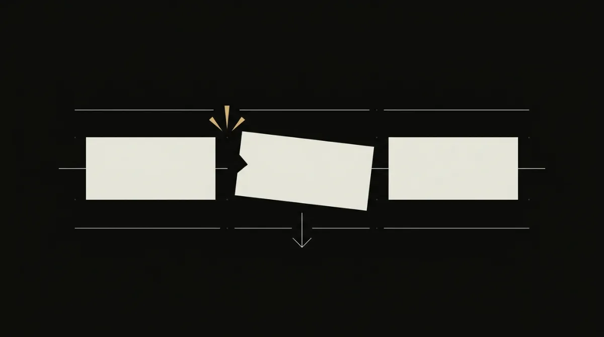 Diagram of the four structural revenue leaks in solo email accounts: short welcome flow, missing checkout reminders, an uncleaned broadcast list and default ESP templates