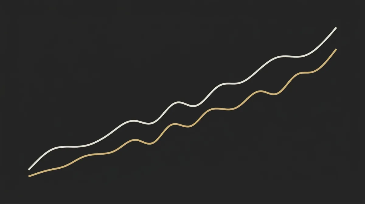 A symbolic visualization of audience growth and reach