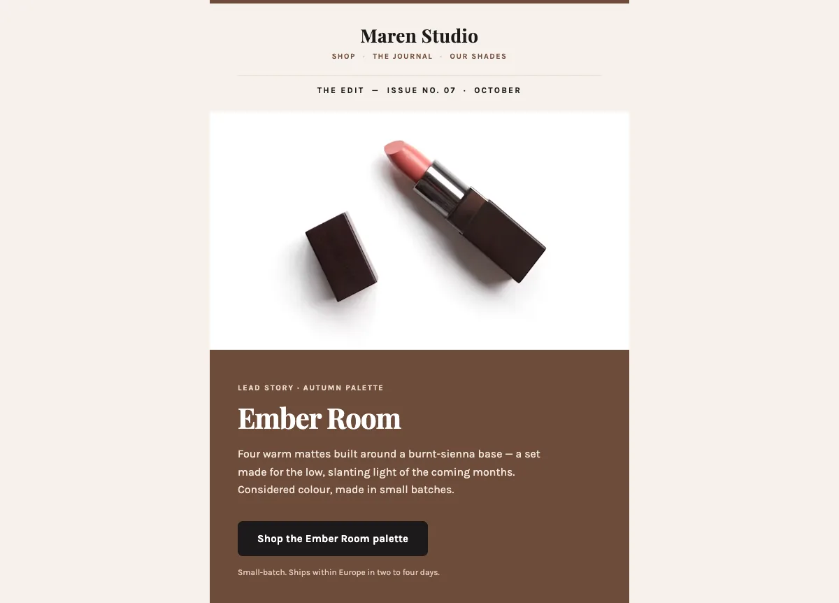 Colour cosmetics monthly edit — Klaviyo