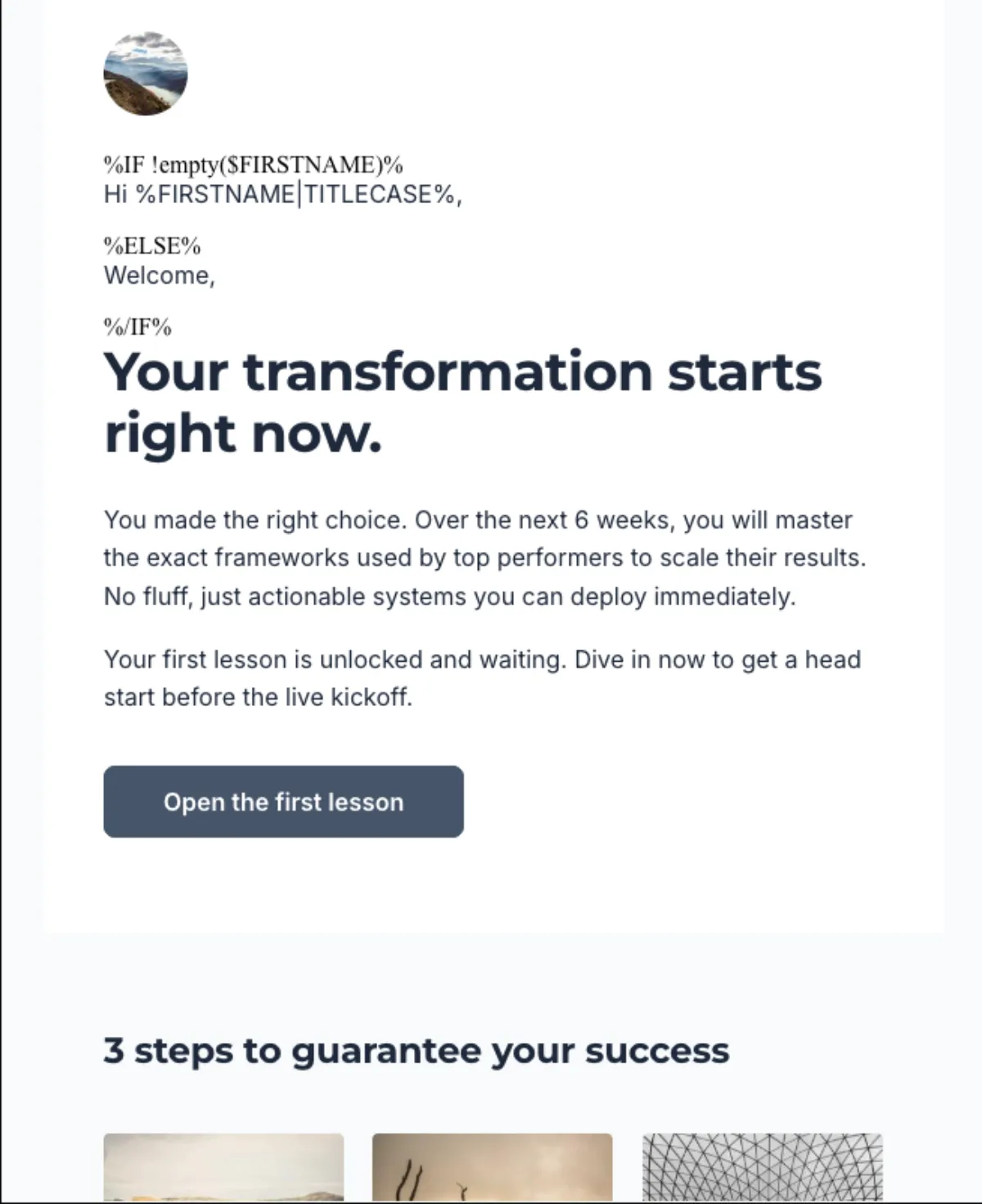 Course enrollment — ActiveCampaign