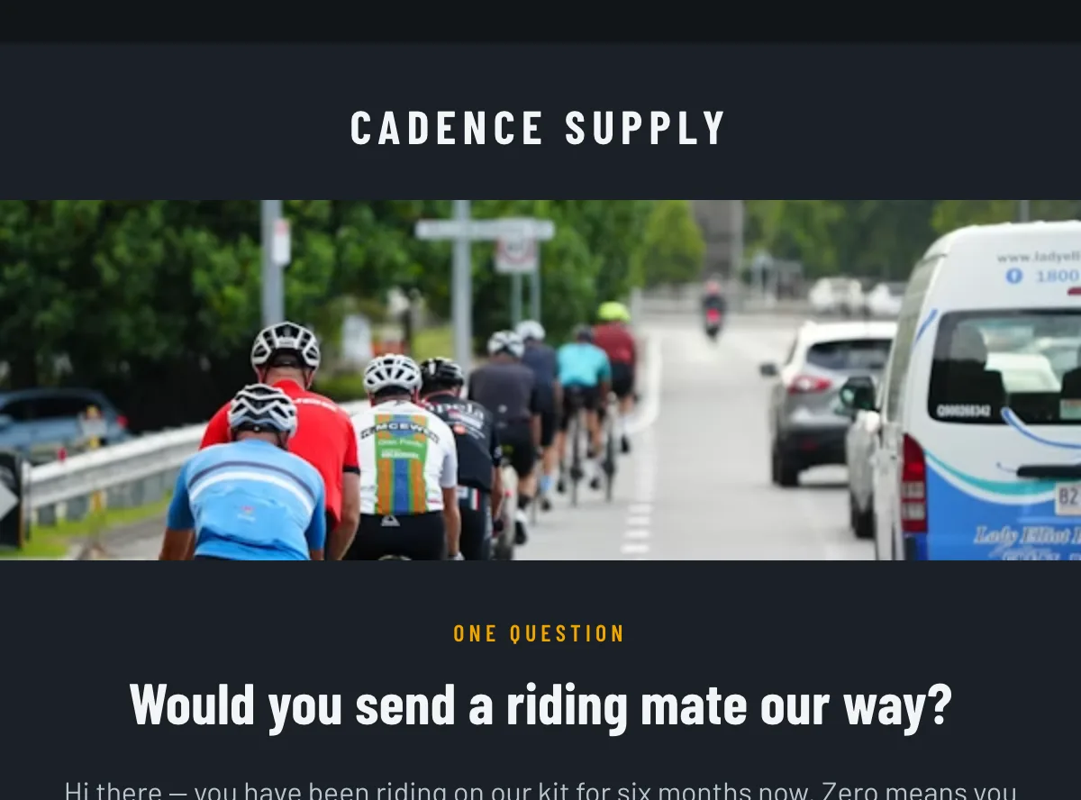 Cycling NPS check-in — Klaviyo