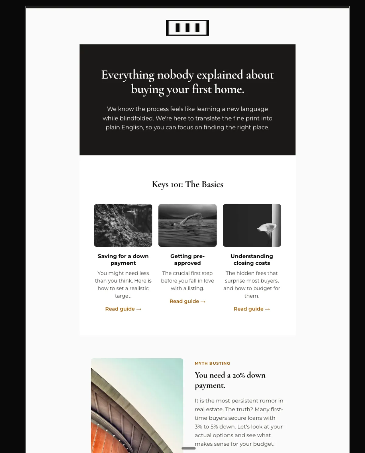 First-time buyer education series — Mailchimp