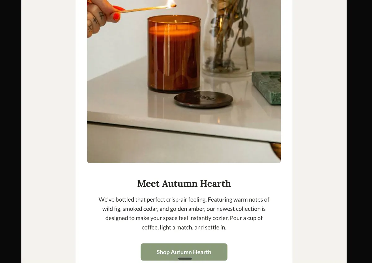 Candle collection launch — Klaviyo