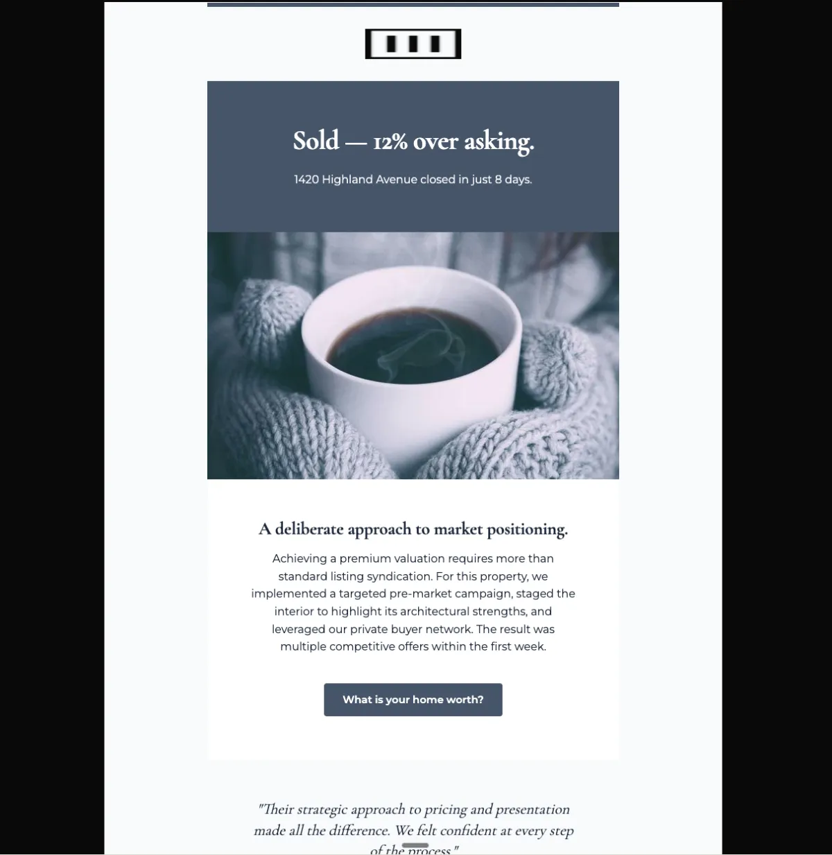 Just sold: record sale — Mailchimp