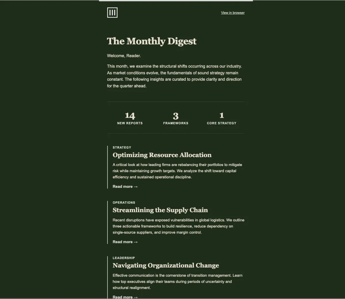 Monthly digest — MailerLite