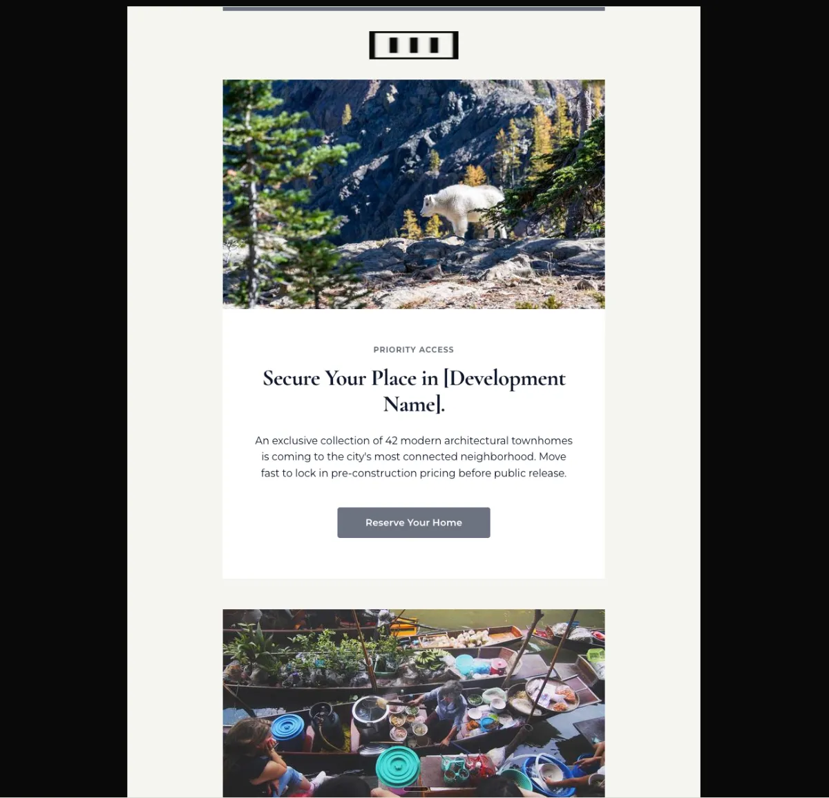 New construction community launch — Mailchimp