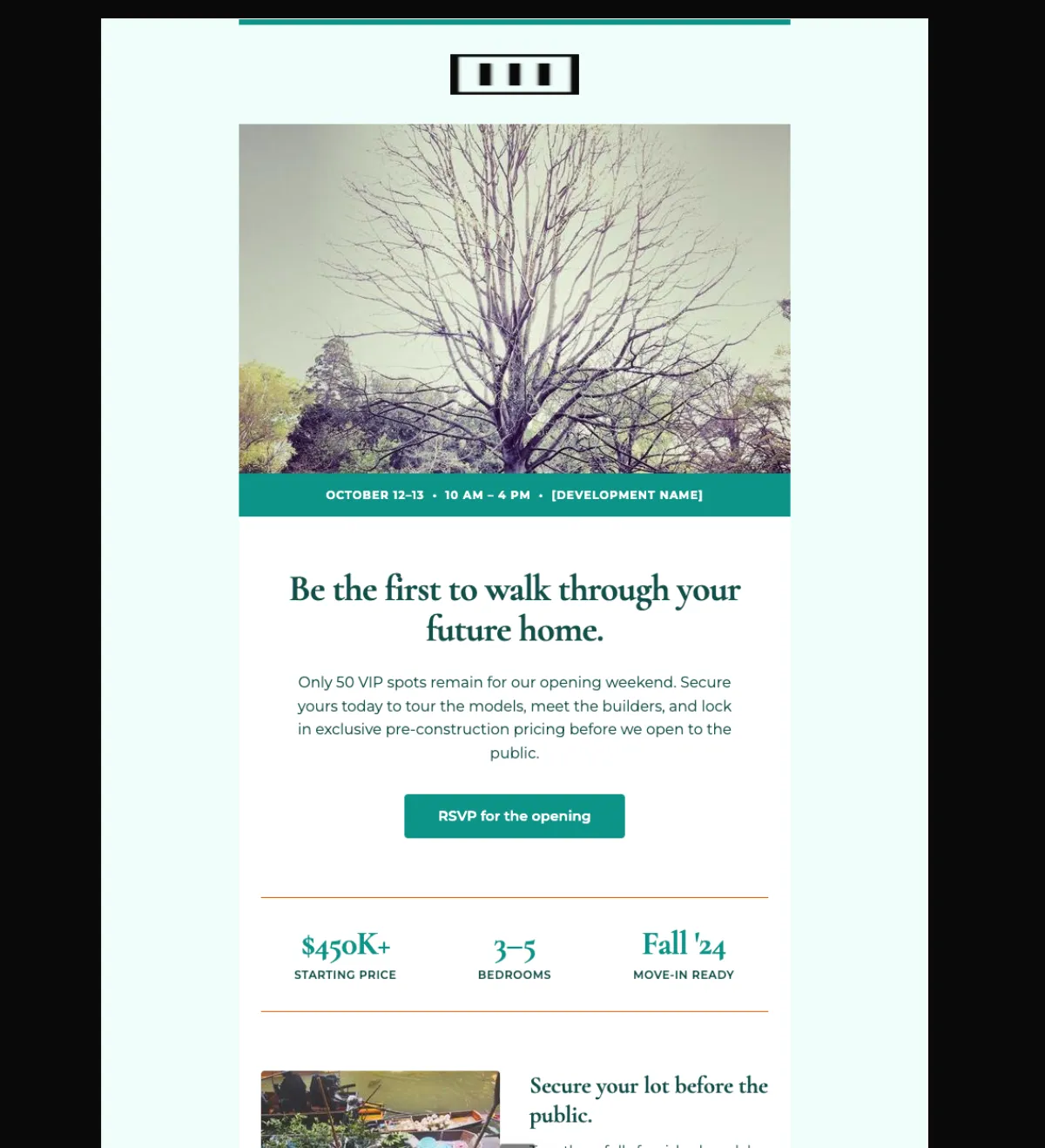 New development grand opening — Mailchimp