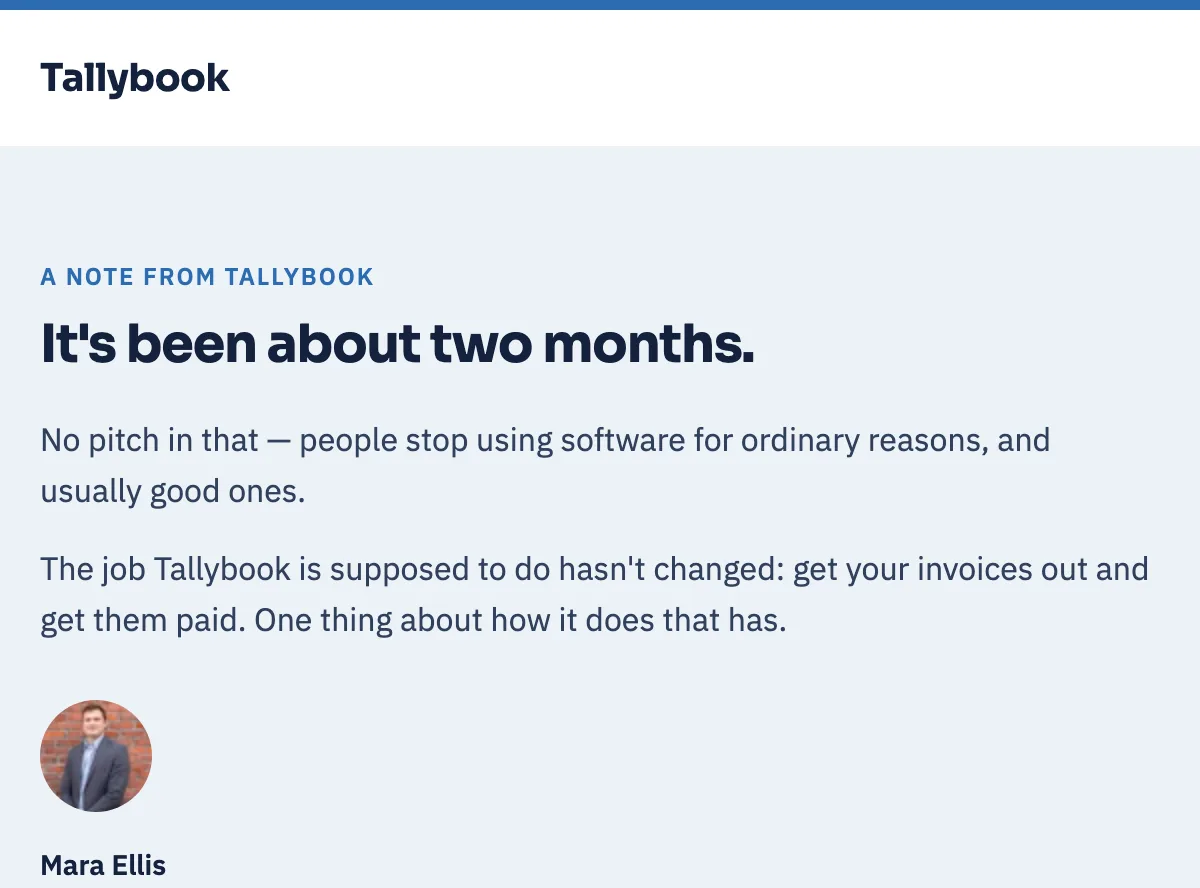 New features reminder for lapsed SaaS users — Mailchimp