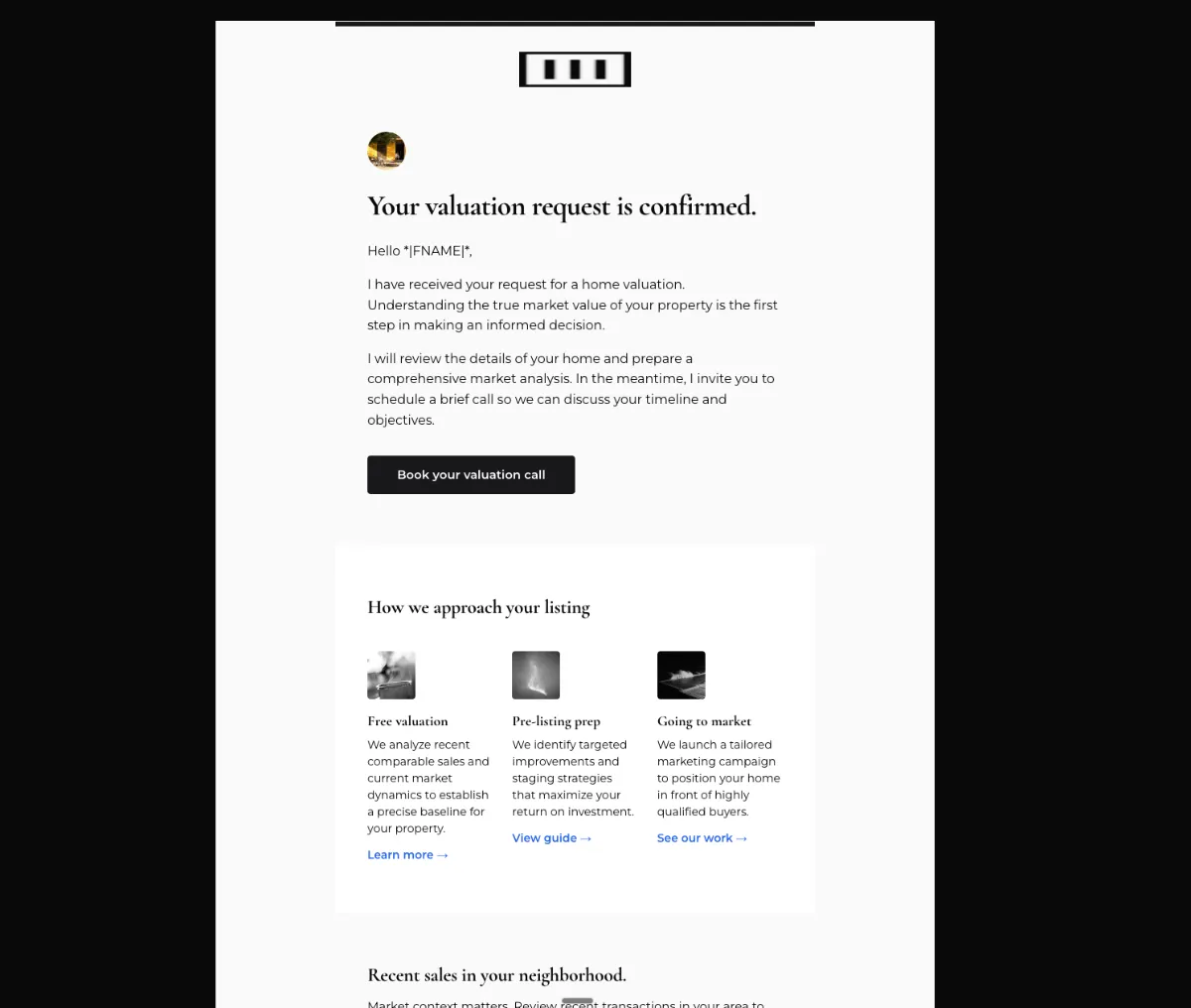 New seller valuation welcome — Mailchimp