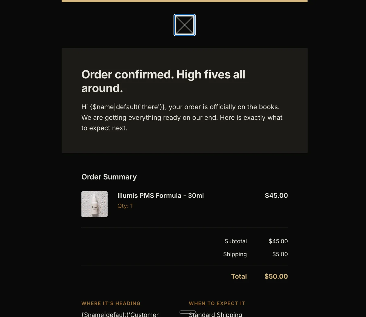 Order confirmation — MailerLite