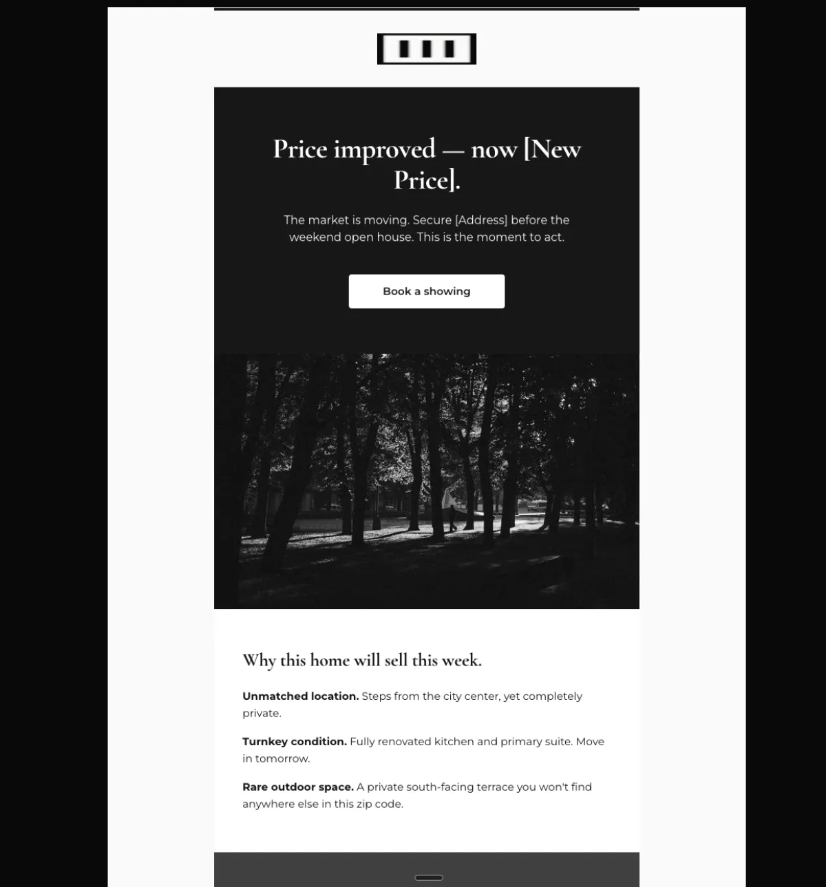 Price improved on a listing — Mailchimp