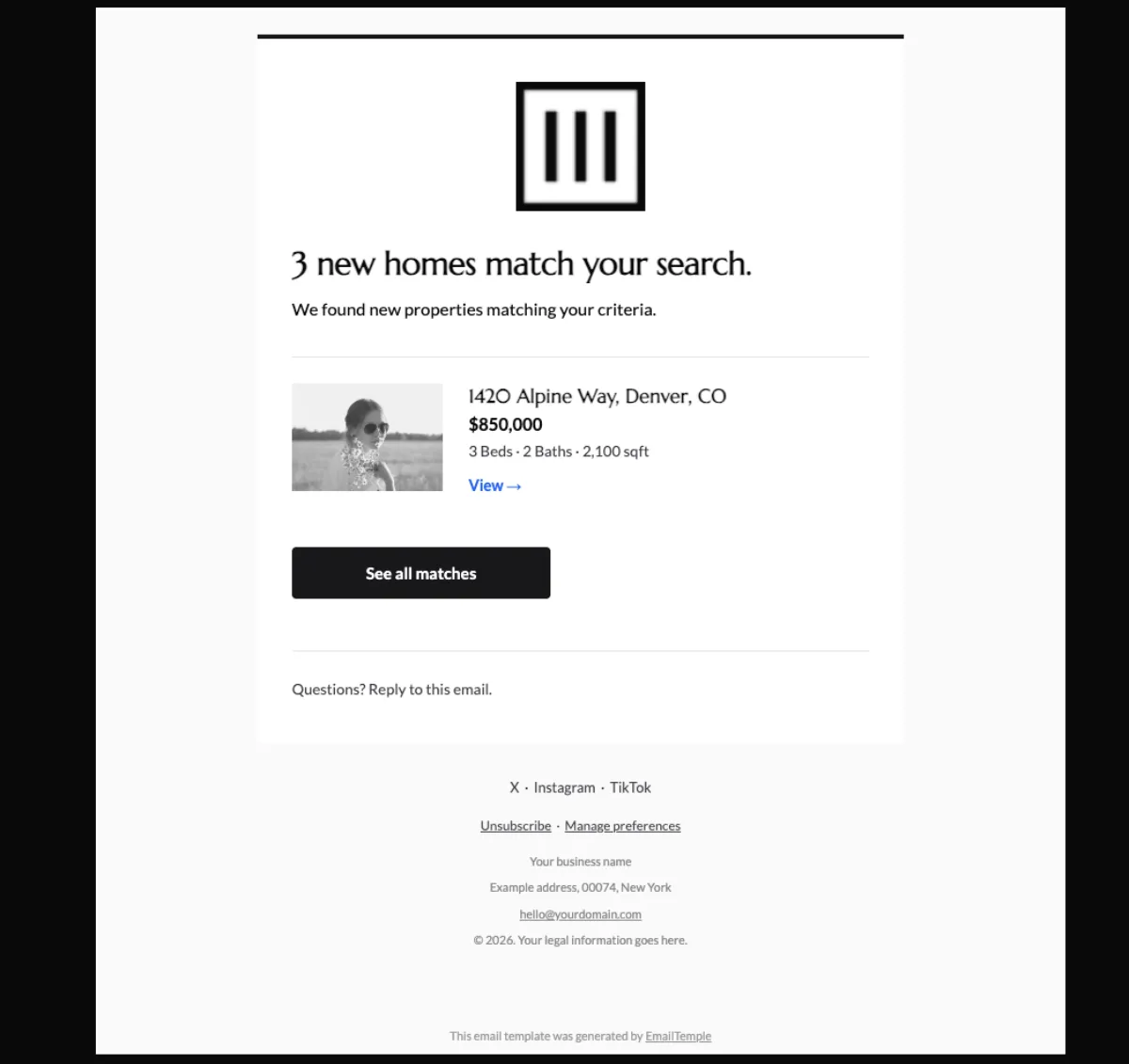 New homes match your saved search — Mailchimp