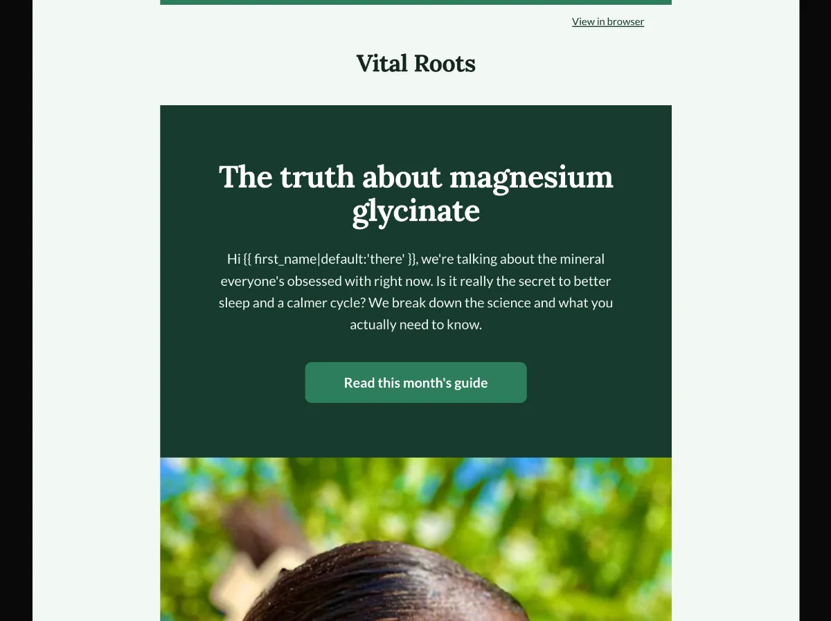 Monthly supplements wellness digest — Klaviyo
