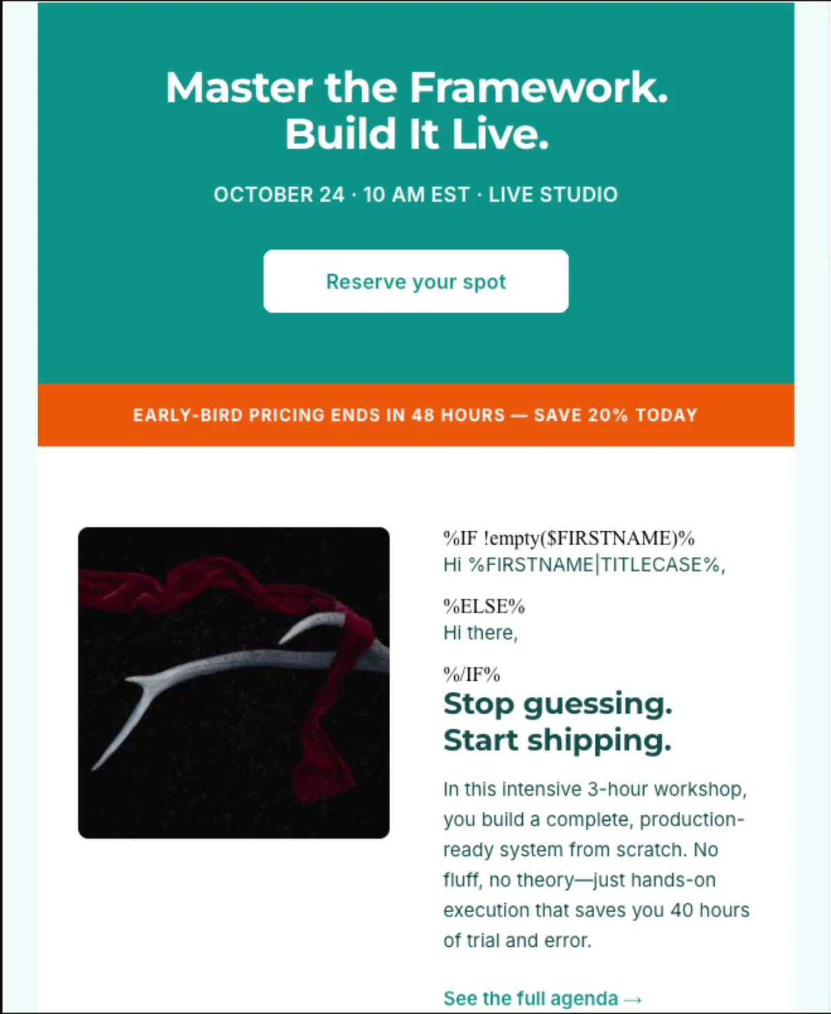 Workshop invitation — ActiveCampaign